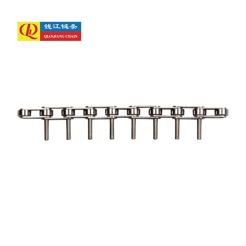 Correntes transportadoras de passo duplo em aço inoxidável com pinos estendidos