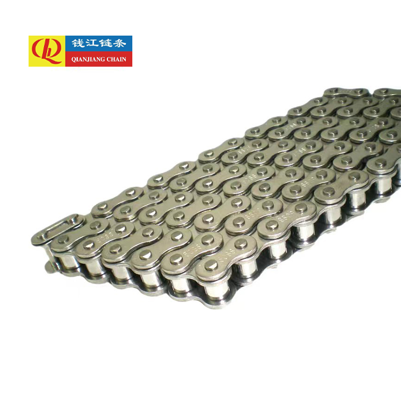 Correntes de rolos de precisão de passo curto em aço inoxidável