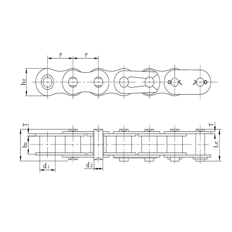 Correntes de motocicleta fortes e resistentes de liga de aço de alta qualidade