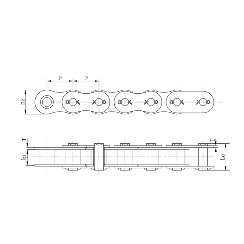 Correntes de rolos tipo chaveta de série para serviço pesado